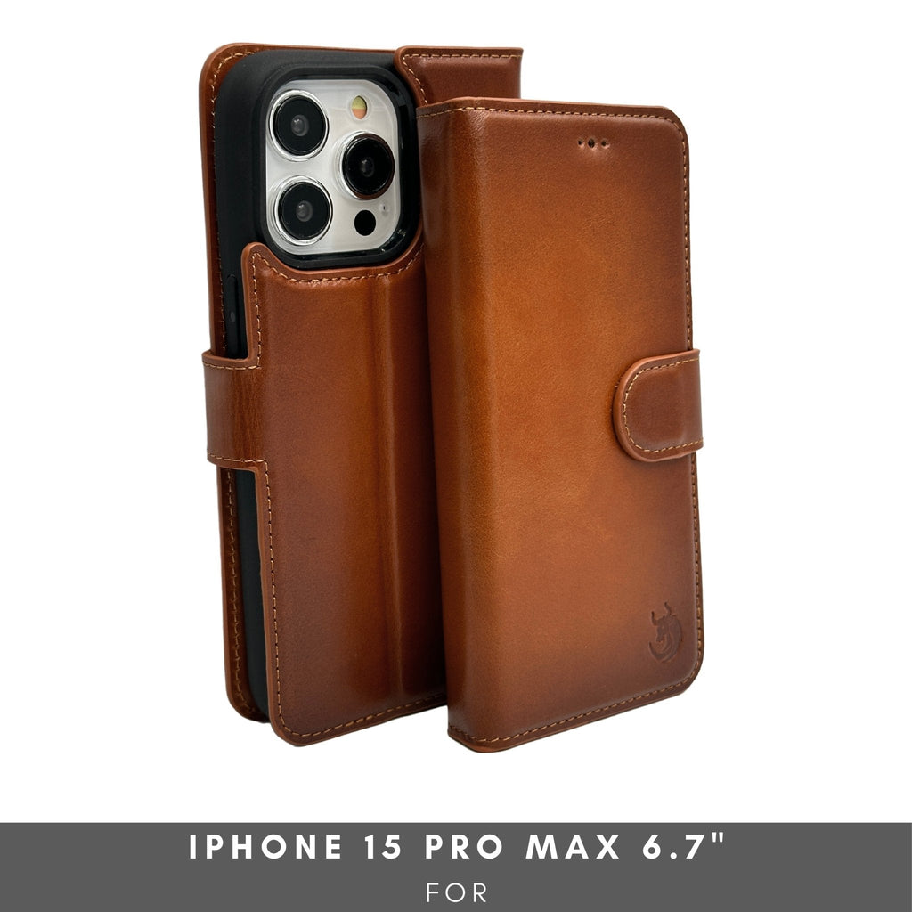 Vegas Premium Leather iPhone 15 Pro Max Wallet Case with MagSafe | Detachable RFID Blocking Luxury Wallet-1