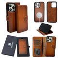 Vegas Premium Leather iPhone 15 Wallet Case with MagSafe | Detachable RFID Blocking Luxury Wallet-0