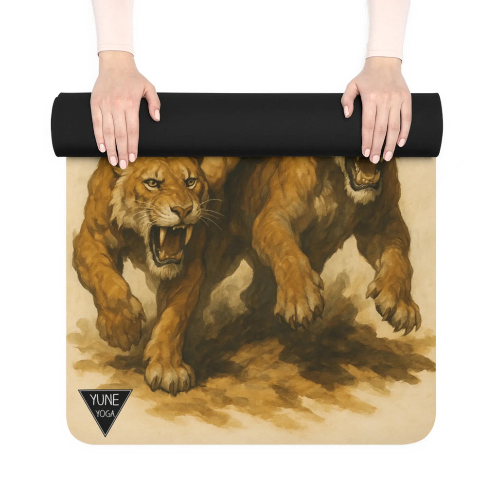Yoga Mat - Sabertooth Warrior Design-3
