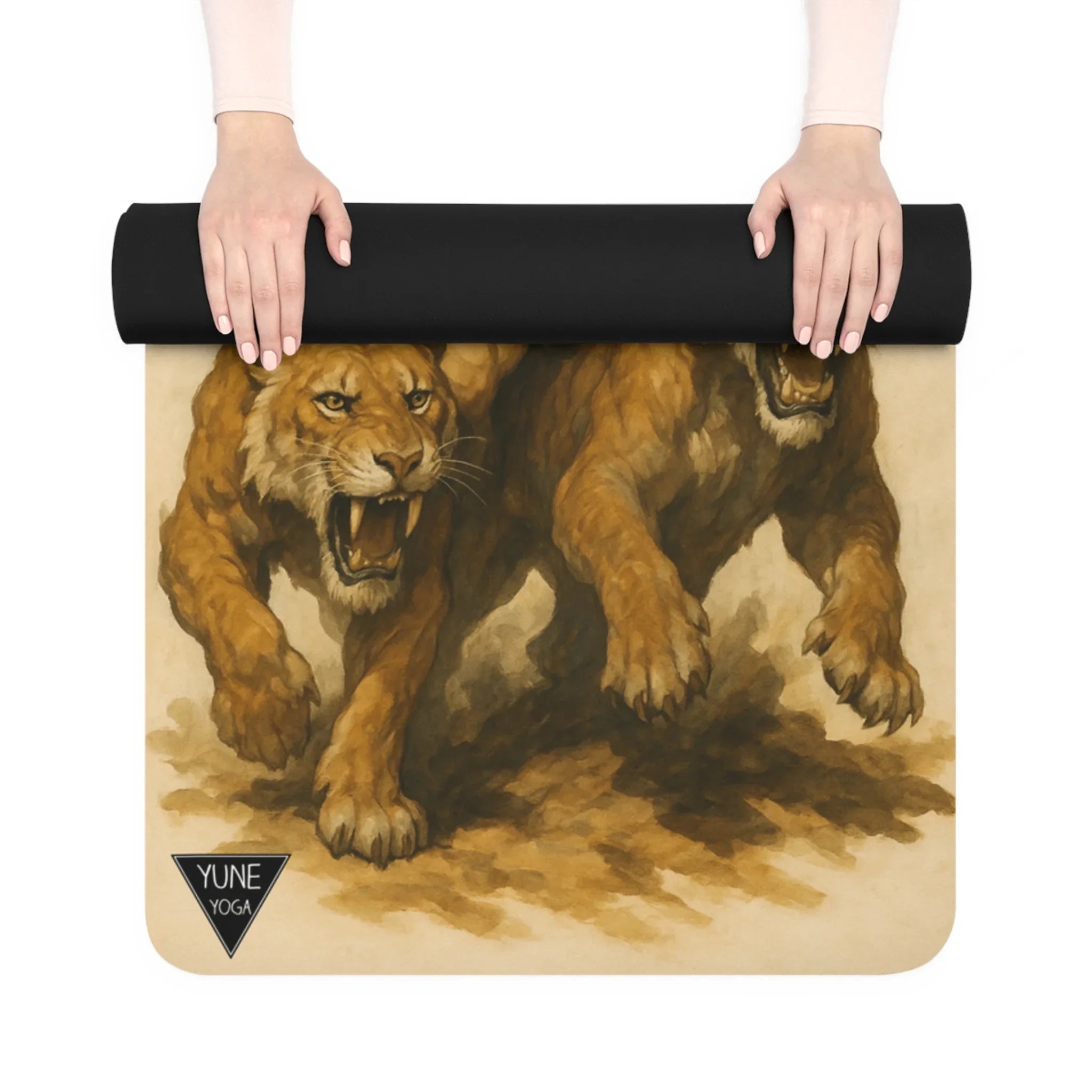 Yoga Mat - Sabertooth Warrior Design-3