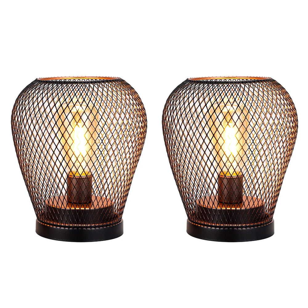 6.7" Tall Battery Powered Outdoor Table Lamp (Set of 2)-1