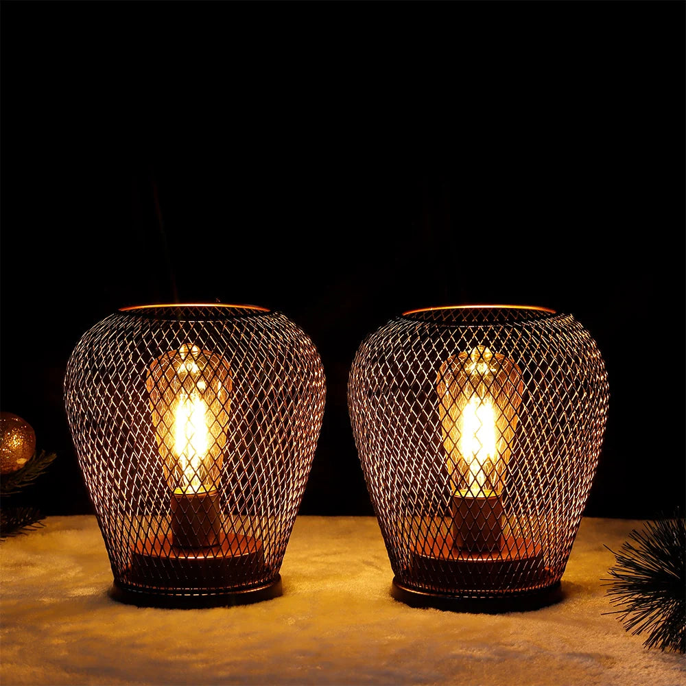 6.7" Tall Battery Powered Outdoor Table Lamp (Set of 2)-4