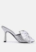 Wonderbuz High Heeled Bow Slider Sandals-0
