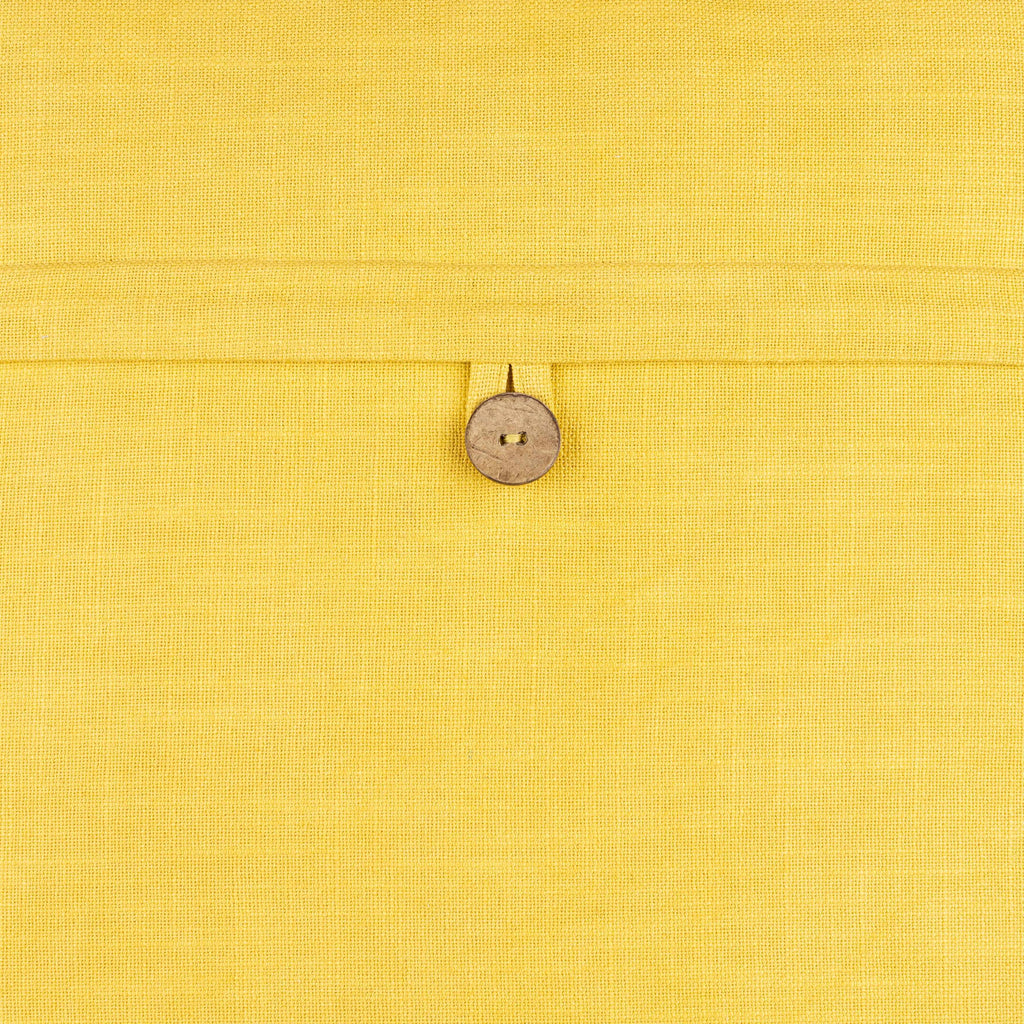 Yedisu Mustard Yellow Button Throw Pillow - Clearance-4